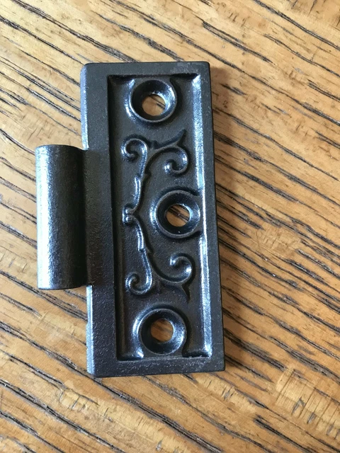 Antique Cast Iron Door Hinge, Left Half Only - 3" x 3"