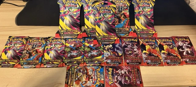 Mega Rivals MEGA EVOLUTION AND destined rivals pokemon packs £89.08 - PicClick UK