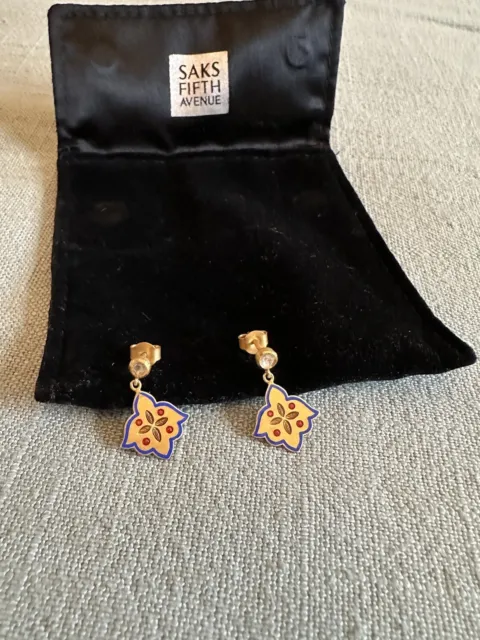 Legend Amrapali Saks Fifth Avenue yellow gold 18k earrings