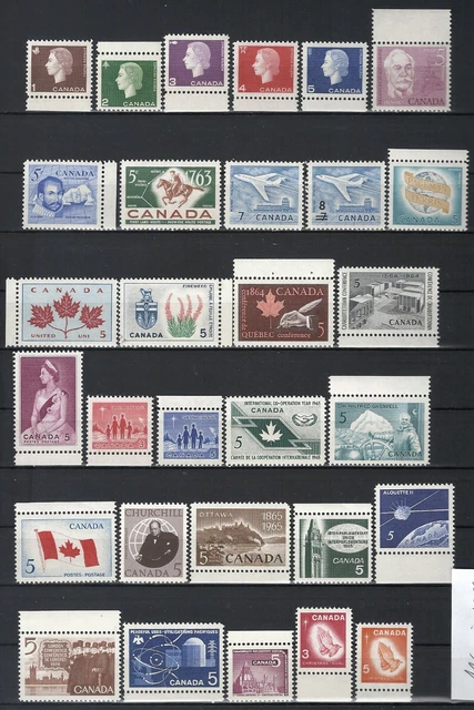 CANADA - Années 1962 à 1966 NEUFS **