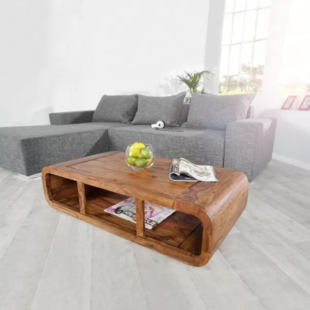 cagü: EXKLUSIV DESIGN COUCHTISCH SOFATISCH [DAIPUR] SHEESHAM MASSIV HOLZ 100cm