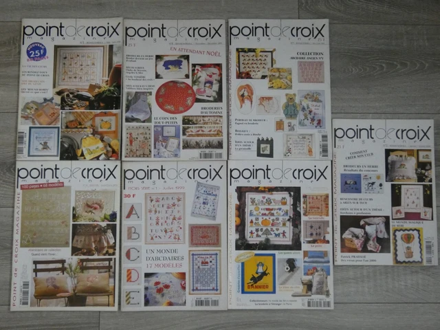 LOT DE 7 magazines broderie point de croix EUR 9,00 - PicClick FR
