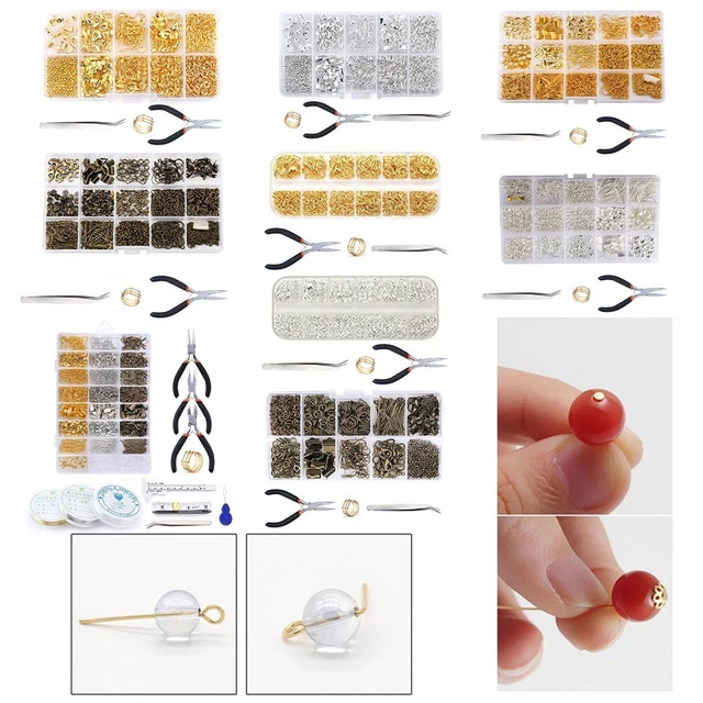 Premium Schmuckherstellung Kit zum Selbermachen Zubehör Set mit Ringhaken und o