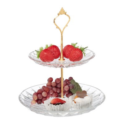 dessert feste frutta per snack soggiorno decorazione Alzata per frutta a 3 ripiani per matrimoni Toruiwa 47 x 20 cm, bianco in metallo torte 