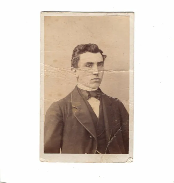 F. Flothmann CDV Foto Herrenportrait - Kettwig 1870er