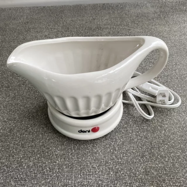 OVENTE Electric Gravy Boat Warmer with Ceramic Pot and Lid