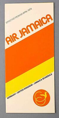 Air Jamaica Airline Timetable Germany United Kingdom April 1978