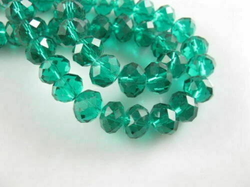 Schmuck facettiert 568PC 3*4mm Kristall facettierte lose Perlen Pfauengrün