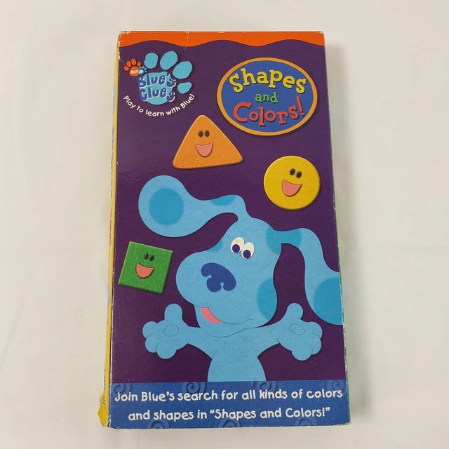 BLUES CLUES SHAPES and Colors VHS NICK JR. EDUCATIONAL RETRO SPEDIZIONE