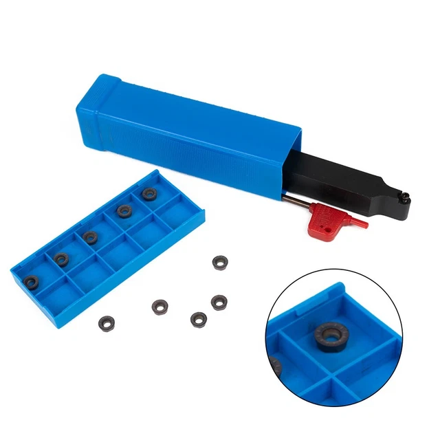 10x RPMT08T2M0E-JS Lathe Turning Insert +SRDPN1616H08 Turning Tool Holder KIT AU
