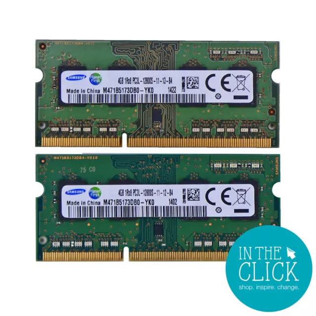 Samsung 8GB RAM KIT (2x4GB) PC3L-12800S (DDR3L 204-pin SODIMM) SHOP.INSPIRE.CHAN