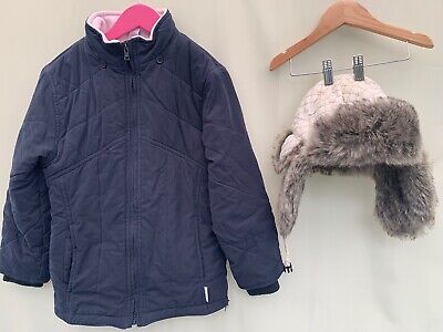 Girls bundle of coat and hat age 8 years adams