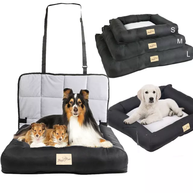 Waterproof Heavy Duty Dog Car Seat Pet Travel Bed Carrier Booster w/Safety Leash