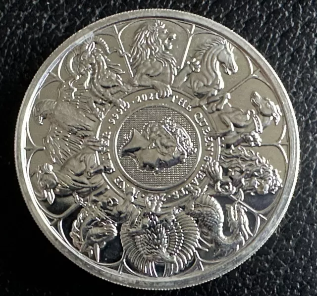 2021 5 pounds Queens Beasts  2oz fine silver 999.9