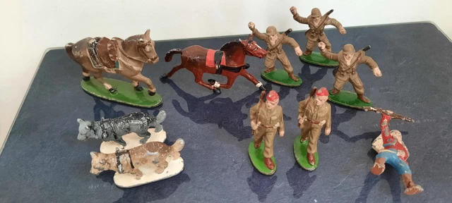 LOT DE 2 soldats US lanceurs de grenades en Alu QUIRALU TBE !!! EUR 1