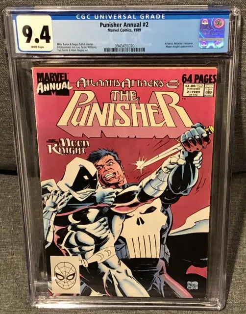 Punisher Annual #2 cgc 9.0 and 9.4, 1st Punisher vs Moon Knight