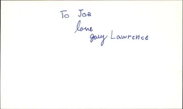 Joey Lawrence Actor Blossom Signed 3" x 5" Index Card