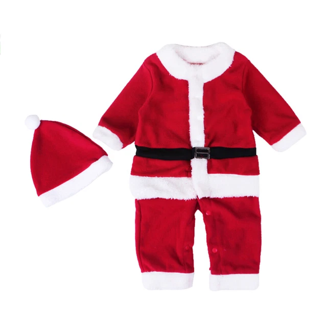 1 set 80 cm altezza bambini abito Babbo Natale festa costume cosplay