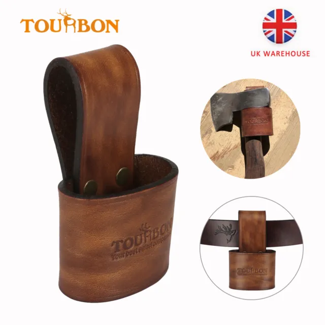 TOURBON Leather Workshop Tool Carrier Belt Holder Axe/Hammer Holster Sheath UK