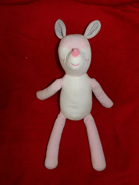 Doudou Peluche  Biche Rose Et Blanc Bisous d'Ange Tom & Kiddy NEUF