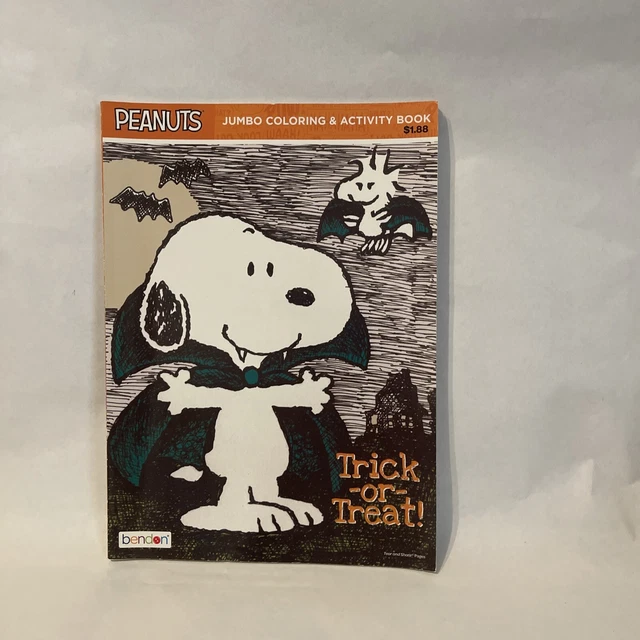 PEANUTS COLORING Book Halloween Charlie Brown Snoopy Only One Page Used