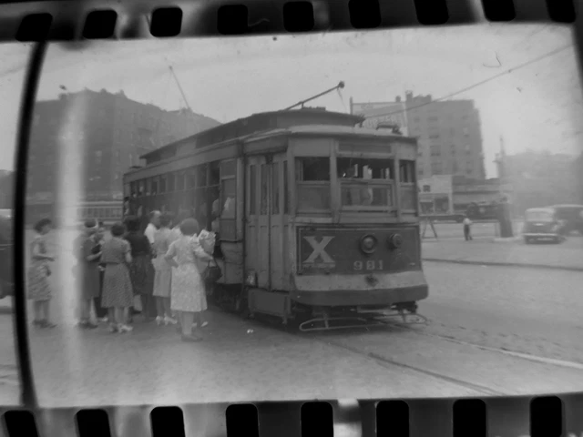 Great ORIG 1946 TARS Subway New York City NYC Trolley Film Photo Negative Bronx