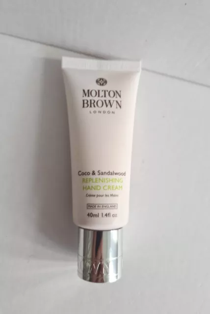 Molton Brown Coco & Sandalwood Replenishing Hand Cream 40ml New FREE FAST P&P