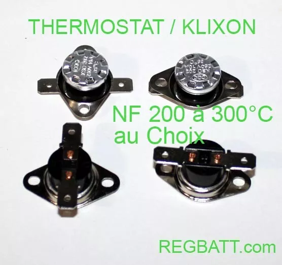 Thermostat NF klixon 200°C à 300°C clickson bilame Electromenager v2