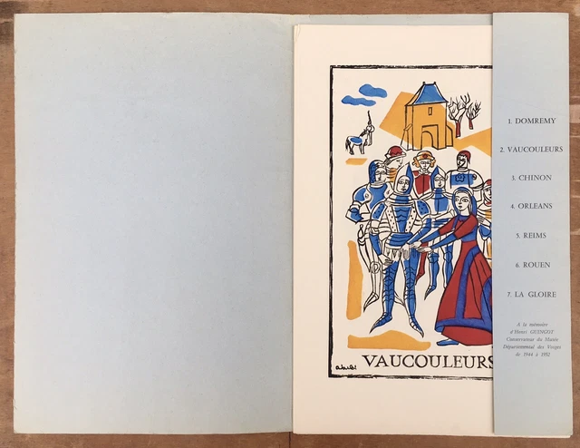 Portfolio Jeanne D’Arc 7 Gravures Bois Andrée JACLET Imagerie Pellerin Épinal