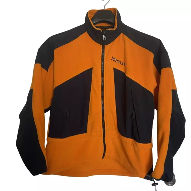 MARMOT FULL ZIP Fleece Jacket - Orange Black - Men’s Size Medium $29.45 ...