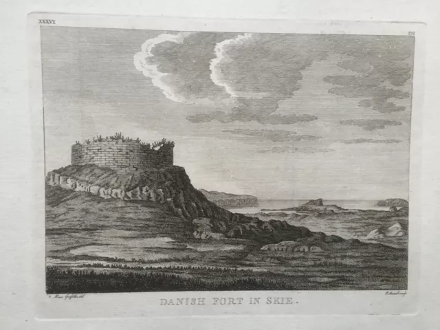 1772 Antique Print; Dun Beag (Danish Fort) on Skye, after Moses Griffith