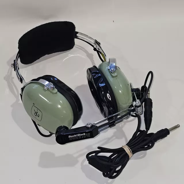 David Clark H10-30 Pilot Aviation Headset Headphones Dual Plug W/ Mic UNTESTED