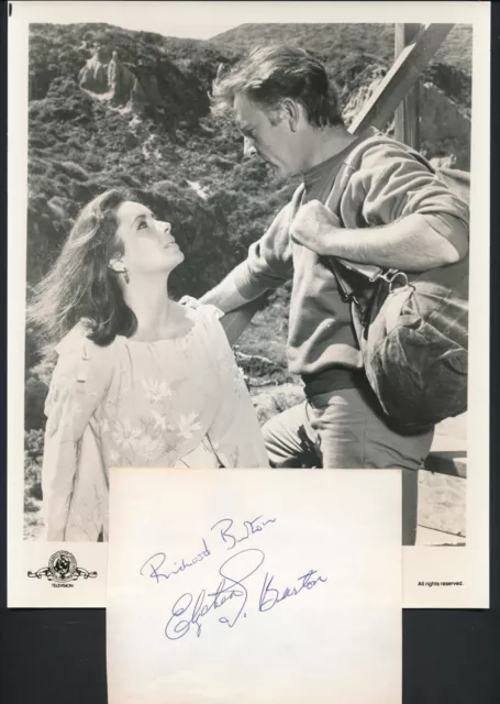 "The Sandpipers" - 1971 Album Page Signed by both Liz Taylor & Richard Burton