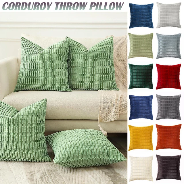 Velvet Checked Solid Cushion Cover Tartan Pillow Case Sofa Pillows Cover