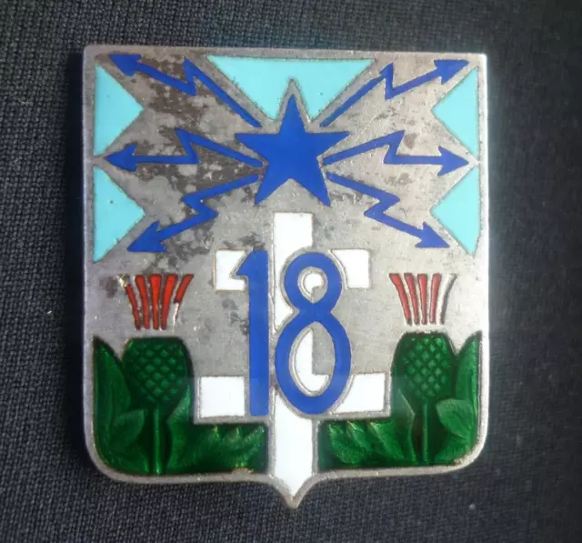 French Army Pocket Fob Badge 18Th Signal Regiment.