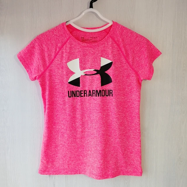 Under Armour  Girls T-shirt Heatgear bright Pink  Size YLG