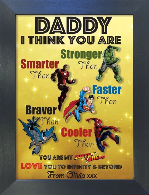 Superhero Fathers Day Christmas Gift Personalised DAD GRANDAD UNCLE GRANDPA #12