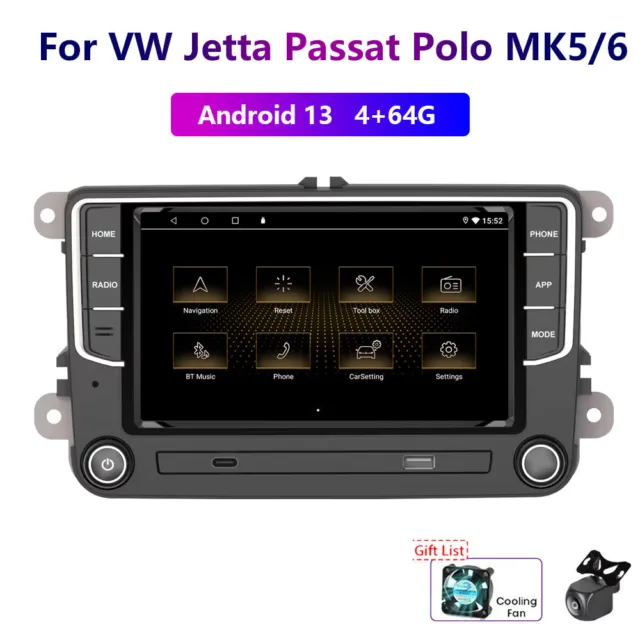 For VW Jetta Passat Polo MK5/6 Golf Carplay 4-64G Android13 Car Stereo Radio GPS