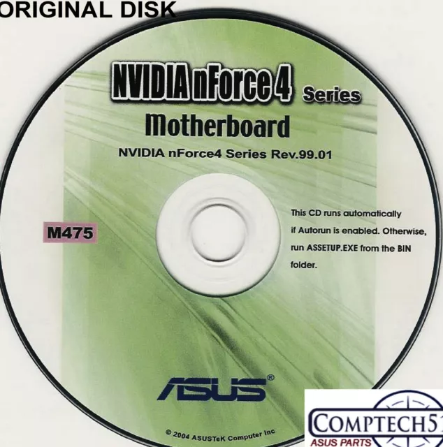 ASUS GENUINE VINTAGE ORIGINAL DISK FOR A8N-SLi DELUXE Motherboard Disk M475