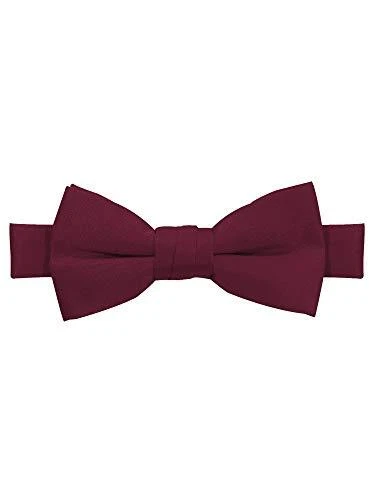 Jacob Alexander Boy's Kids Pretied Banded Adjustable, Burgundy, Size One fou1