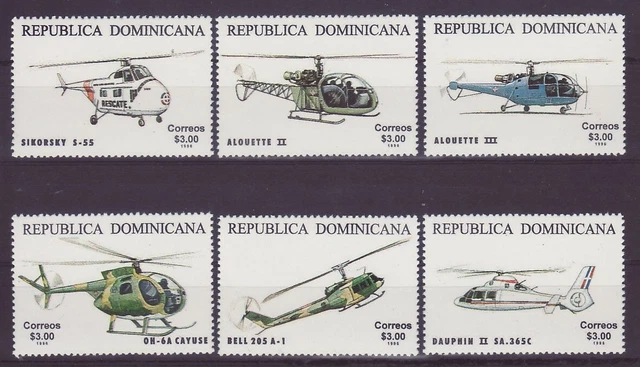 Dominikanische Rep. Satz Helicopter postfrisch ** MNH H296