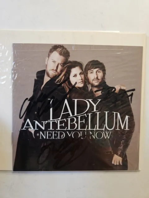 The Lady Antebellum *Need You Now" Signed CD Booklet Autographed Insert Lady A