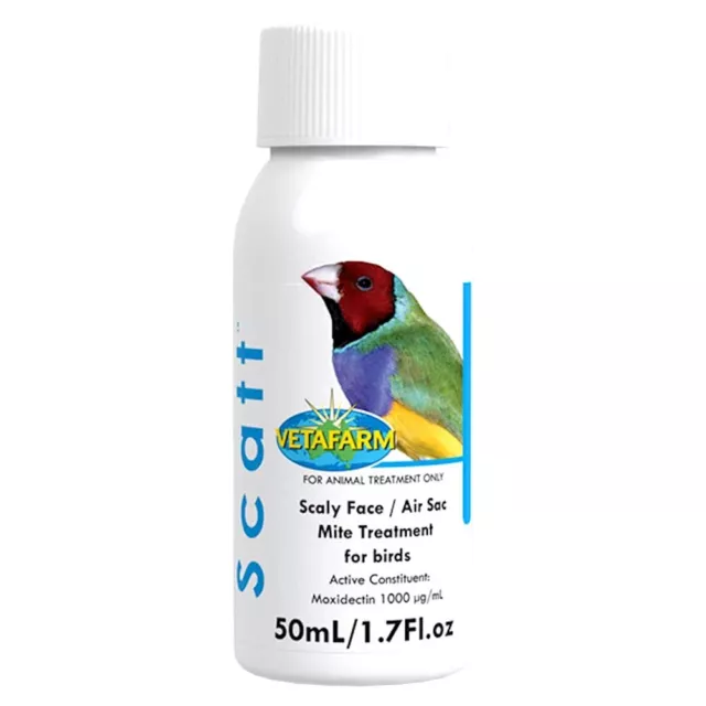 Vetafarm SCATT - Scaly Face / Air Sac Treatment for Birds (50 ml)