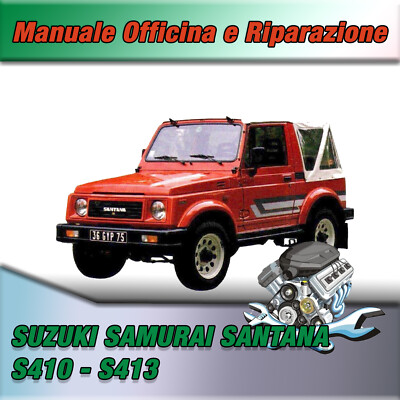 1989/2003 MANUALE OFFICINA RIPARAZIONE ITALIANO SUZUKI SAMURAI 