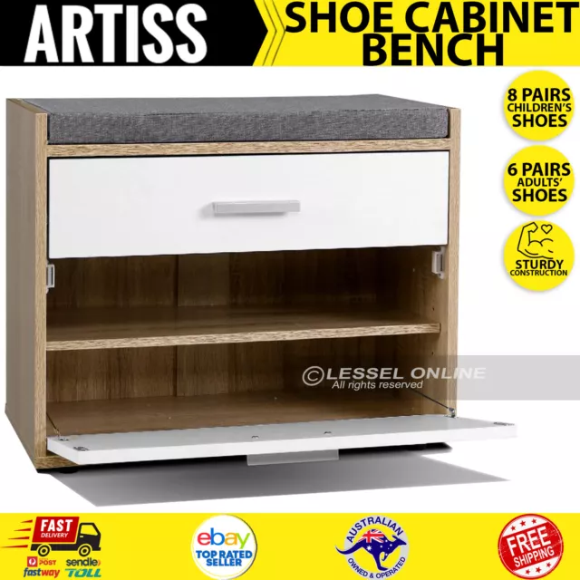 Shoe Cabinet Rack Wooden Bench Seat Storage Holder Shelf Stand Organiser