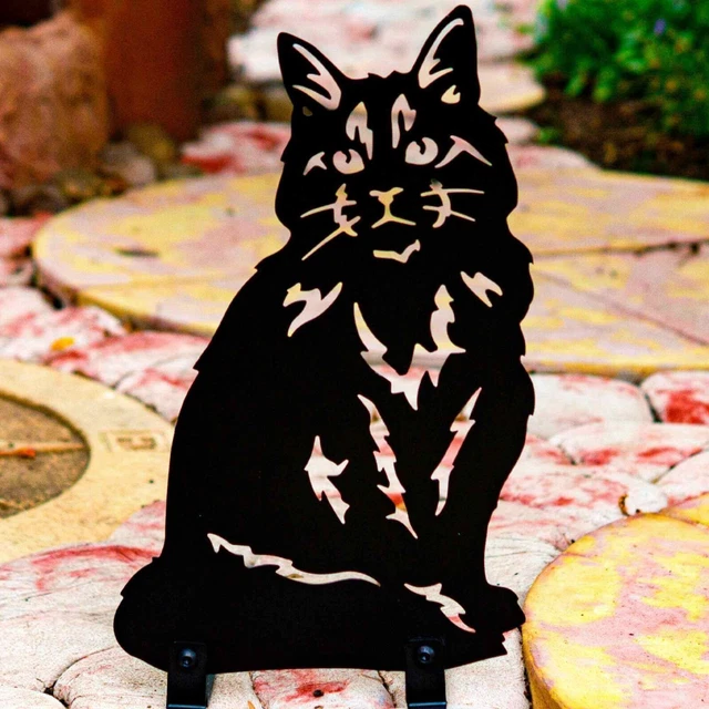 CAT PERSONALISED PET Loss Memorial Statue Garden Sculpture Ornament ...