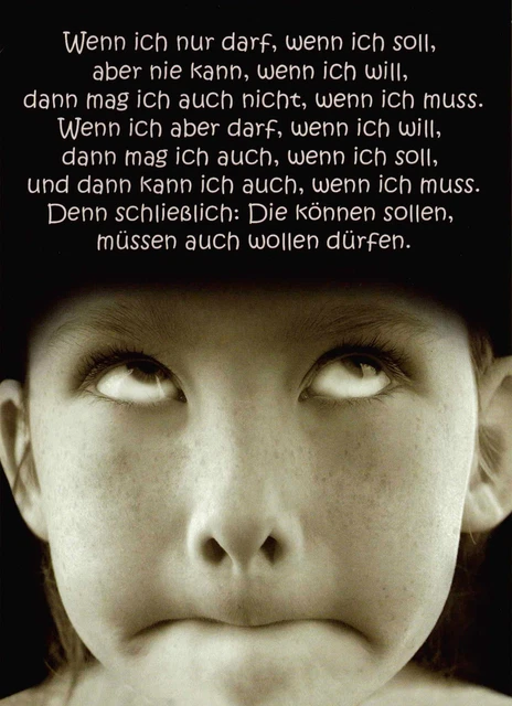 Postkarte Spruch Wenn ich nur darf, wenn ich soll