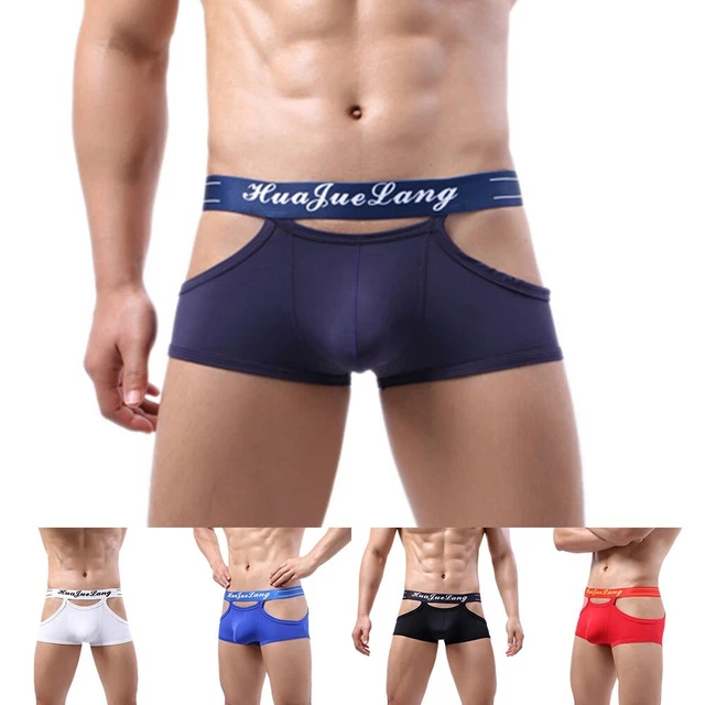 Boxer Long Homme - Slip à Jambes Longues Respirant - Matière Élastique Confortable - Taille L