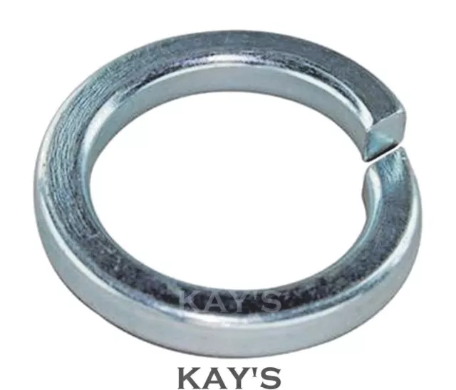 Unc Unf Bsw Bsf Spring Washers 3/16,1/4,5/16,3/8,7/16,1/2,5/8,3/4" Zinc Square 2