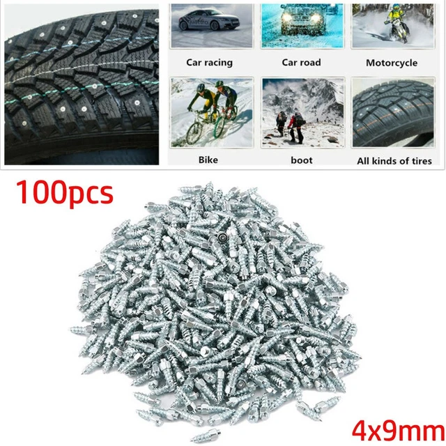 Goujons de pneus à vis durables 100 x 9 mm pour course goujons de glace pour vo